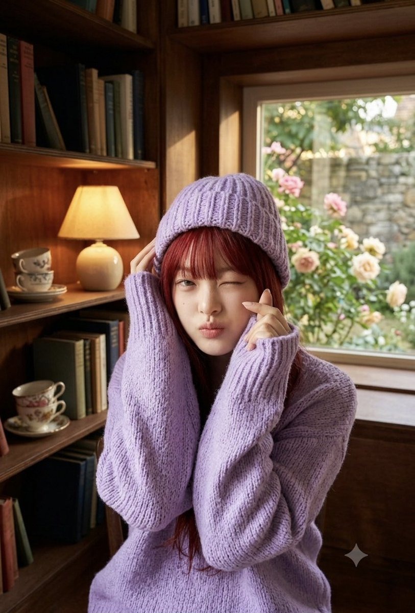 Cozy, charming, purple-hued beauty.